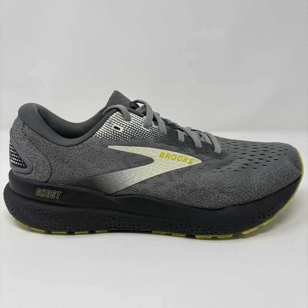 Brooks Ghost 16 Men's Size 9 Grey Athletic Running Shoes Sneakers 1104181D040